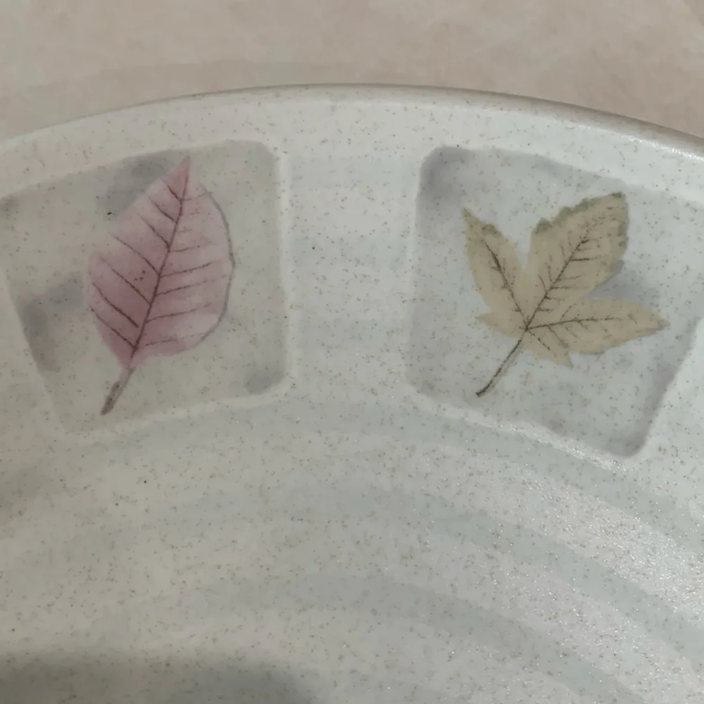 Mikasa Woodland High Fired Leaf Pattern Dinner Plates. Set of 2.